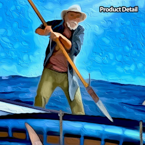 "Santiago" Old Man & The Sea Fishing Print